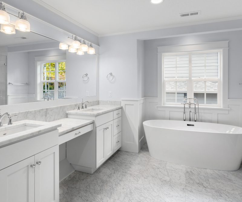 A picture of a newly remodeled bathroom by Bath Crest Home Solutions